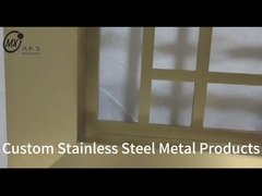 शैम्पेन गोल्ड लेजर ग्रिड सजावटी आधुनिक गोपनीयता धातु स्क्रीन विभाजन और कमरे विभाजक