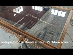 कांस्य ब्रश ग्लास धातु स्टेनलेस स्टील सजावटी स्क्रीन निजी विभाजन