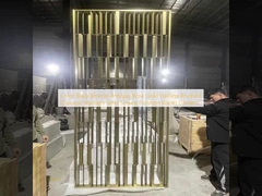 रंग काला कांस्य प्राचीन गुलाब सोना हेयरलाइन ब्रश क्लासिक स्टेनलेस स्टील स्क्रीन विभाजन कमरे विभाजक