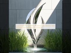 अनुकूलित 304 3 डी दर्पण चमकाने 316L स्टेनलेस स्टील मूर्तिकला निर्माता आउटडोर के लिए