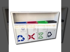 OEM स्टेनलेस स्टील कचरा डिब्बा आउटडोर के लिए अनुकूलित स्टेनलेस स्टील धातु उत्पादों