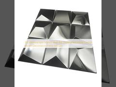 3डी स्टीरियोस्कोपिक मिरर वॉल बार रेस्तरां होटल लिविंग रूम सजावट धातु मोज़ेक