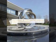 बाहरी सजावट के लिए सिल्वर गोल्ड ग्रे रंग पाउडर लेपित 316L स्टेनलेस स्टील की मूर्ति