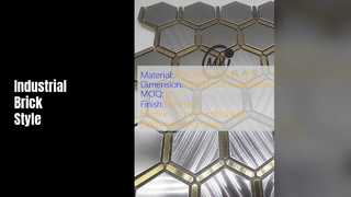 औद्योगिक शैली ईंट मोज़ेक स्ट्रिप्स
