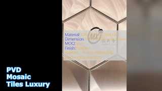 सोना गुलाब सोना काली पीवीडी मोज़ेक टाइलें