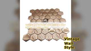 दीवारों के लिए विंटेज स्टेनलेस स्टील मोज़ेक