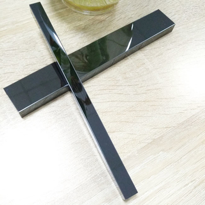 SS316 201 430 Black Steel U Channel Tile Trim For Interior Decoration