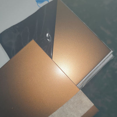 अच्छी कीमत 316 एल पीवीडी रेत रंगीन स्टेनलेस स्टील शीट लाल कॉपर 1000 * 2000 मिमी ब्लास्ट किया गया ऑनलाइन