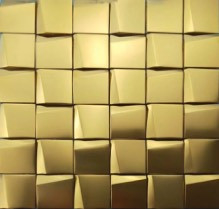 48 3d Trapezoidal Stainless Steel Mosaic Tiles 293×293mm Kitchen Decoration