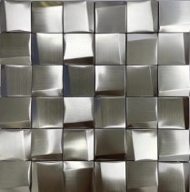 48 3d Trapezoidal Stainless Steel Mosaic Tiles 293×293mm Kitchen Decoration