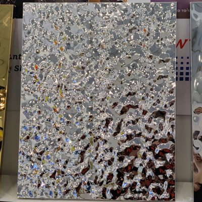 316L Big Middle Wave Stainless Steel Water Ripple Sheet For Reception