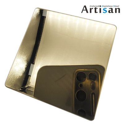 अच्छा दाम शैंपेन गोल्ड 201j1j2 रंग स्टेनलेस स्टील शीट दर्पण समाप्त Inox शीट PVD लिफ्ट के लिए लेपित ऑनलाइन