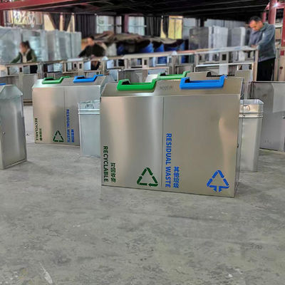 अच्छा दाम चांदी का रंग लेपित 316L अनुकूलित स्टेनलेस स्टील धातु कचरा डिब्बे उत्पाद ऑनलाइन
