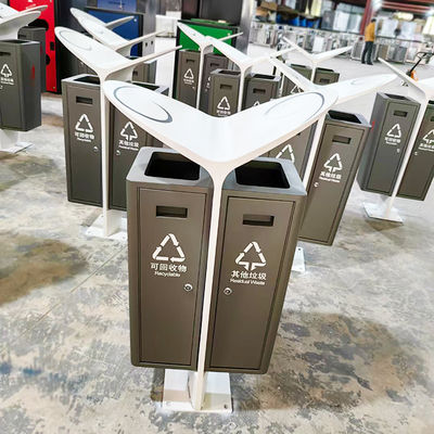 अच्छा दाम ओईएम मेटल प्रोडक्ट्स 316एल ग्रे कलर स्टेनलेस स्टील आउटडोर कचरा बिन ऑनलाइन