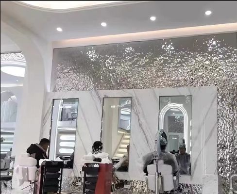 Blue Color 304 1.5MM Thickness Mirror Stamping Stainless Steel Sheet Water Ripple Panels