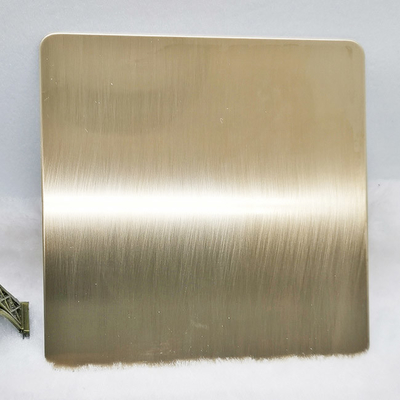Slanting-line Champagne Gold Color Stainless Steel Sheet PVD Plating Titanium