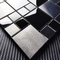 30x30 सेमी स्क्वायर ब्लैक स्टेनलेस स्टील मोज़ेक टाइल धातु मोज़ेक बैकस्प्लाश