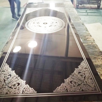 लिफ्ट दरवाजे के लिए क्लासिक स्टाइल Etched मिरर 8K ब्लैक कलर स्टेनलेस स्टील शीट