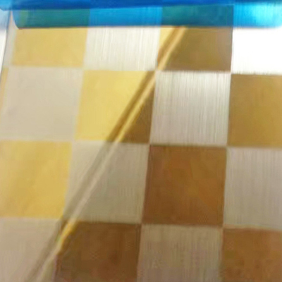 Rectangle Pattern Partial Hairline Etched Mirror Color Stainless Steel Sheet