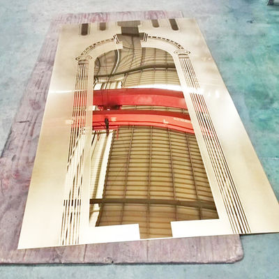 अच्छी कीमत शास्त्रीय शैली आंशिक मनका नष्ट नक़्क़ाशीदार दर्पण रंग स्टेनलेस स्टील शीट ऑनलाइन