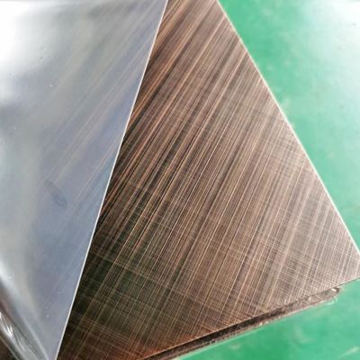 अच्छा दाम 304 गुलाबी सोने का रंग क्रॉसफायरलाइन 45 डिग्री ब्रश खत्म एंटी फिंगर प्रिंट के साथ स्टेनलेस स्टील शीट ऑनलाइन