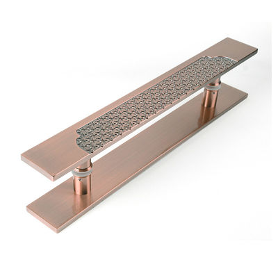 अच्छी कीमत कस्टम एल्यूमिनियम मिश्र धातु दरवाजा हैंडल एनग्रेविंग लव एंटीक कांस्य हेयरलाइन फिनिश ऑनलाइन