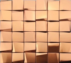 48 3d Trapezoidal Stainless Steel Mosaic Tiles 293×293mm Kitchen Decoration