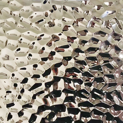 अच्छा दाम चांदी का रत्न नीला पानी के लहरदार इम्बोस्ड प्लेट दीवार सजावट के लिए स्टेनलेस स्टील शीट ऑनलाइन