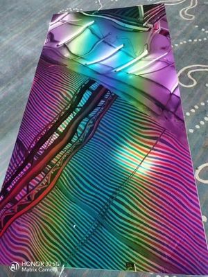 अच्छी कीमत बहुरंगी इंद्रधनुष दर्पण कला रंगीन स्टेनलेस स्टील शीट 3.0 मिमी सजावट के लिए ऑनलाइन