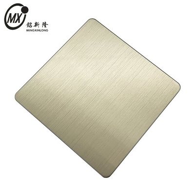 अच्छा दाम 201 304 316L J1J2 J3 ब्रश हेयरलाइन शैंपेन रंग पीवीडी कोटिंग स्टेनलेस स्टील प्लेट ऑनलाइन
