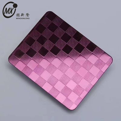 अच्छा दाम 304 रंग बैंगनी बैंगनी दीवार आंतरिक डिजाइन के लिए स्टेनलेस स्टील शीट पैनल उभरा ऑनलाइन