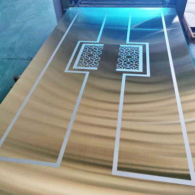 अच्छा दाम आंतरिक कैबिनेट के लिए 8K रंग 304 स्टेनलेस स्टील उत्कीर्ण शीट ऑनलाइन