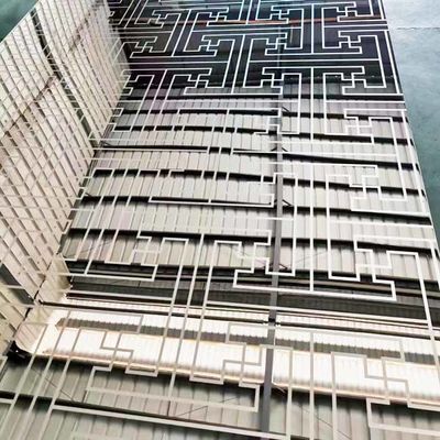अच्छा दाम होटल सजावट के लिए चांदी का उज्ज्वल रंग 316L स्टेनलेस स्टील उत्कीर्ण पैनल ऑनलाइन