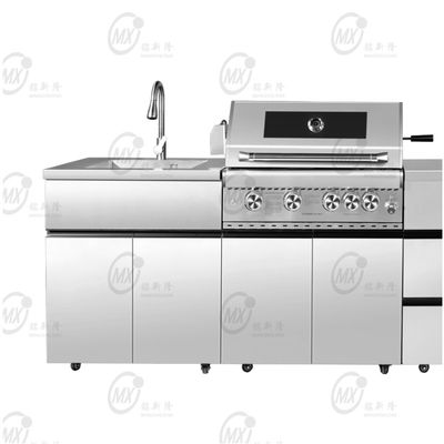 अच्छा दाम दोहरे प्रयोजन स्टेनलेस स्टील बारबेक्यू ओवन विला आउटडोर आंगन रसोई धातु प्रदर्शन कैबिनेट ऑनलाइन