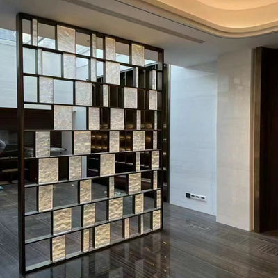 अच्छा दाम 304 सोने गुलाब पीतल रंग ब्रश मैट लेजर खोखले स्टेनलेस स्टील कमरे विभाजक ऑनलाइन