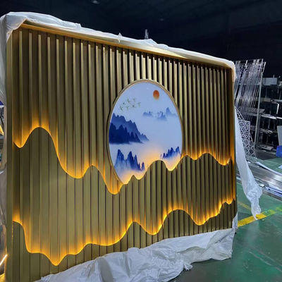 चीनी शैली स्टेनलेस स्टील धातु स्क्रीन