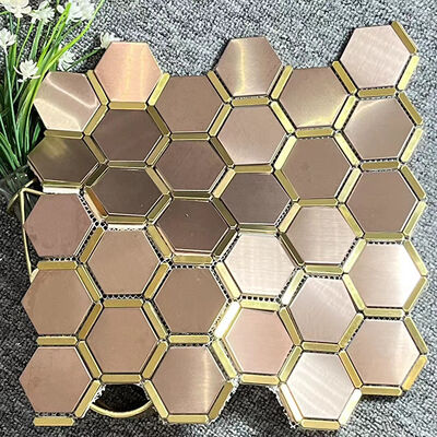 अच्छा दाम आंतरिक दीवारों के लिए GB/JIS/AISI/DIN/SUS मानक स्टेनलेस स्टील मोज़ेक टाइलें ऑनलाइन