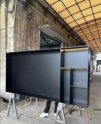 अच्छी कीमत घर और वाणिज्यिक में शराब भंडारण और प्रदर्शन के लिए 304 काले स्टेनलेस स्टील धातु डिस्प्ले कैबिनेट ऑनलाइन