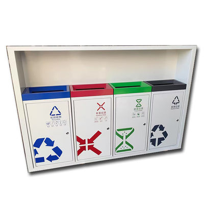 अच्छा दाम शॉपिंग मॉल के लिए सिल्वर हेयरलाइन कचरा छँटाई 304 स्टेनलेस स्टील कचरा बिन ऑनलाइन