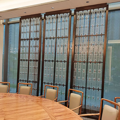 अच्छा दाम कांस्य रंग स्टेनलेस स्टील रूम डिवाइडर ग्लास कस्टम डिज़ाइन के साथ ऑनलाइन