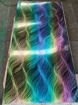 अच्छी कीमत Colorful Gradient Stainless Steel Plate - Modern Art Decoration And Personalized Design ऑनलाइन