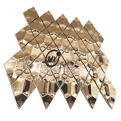 201 304  Gold Stainless Steel MosaicSquare Background Decorative Sheet Good Quality Modern Style 3D Metal Wall Tiles