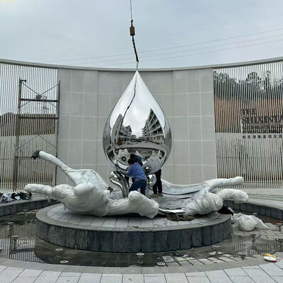 कला 3D डिजाइन 316L चीन इस्लामी स्टेनलेस स्टील चंद्रमा मूर्तिकला कारखाने आउटडोर के लिए