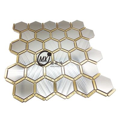 अच्छा दाम औद्योगिक शैली सजावट के लिए ईंट पैटर्न स्टेनलेस स्टील मोज़ेक स्ट्रिप्स ऑनलाइन