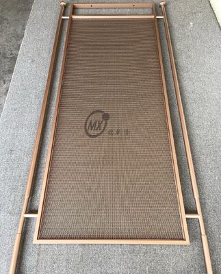 Contemporary Geometric Pattern Stainless Steel Screen Partition with PVD Plating Titanium and Mirror 8k Polish in 304 Grade