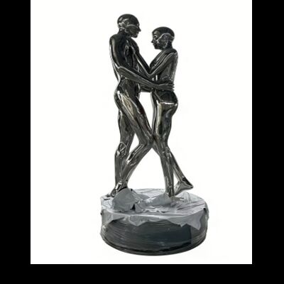 अच्छा दाम आधुनिक कला चरित्र मूर्तिकला कस्टम फाइबरग्लास/स्टेनलेस स्टील दर्पण स्लिवर पार्क के लिए मानव प्रतिमा दृश्य स्थल आउटडोर ऑनलाइन