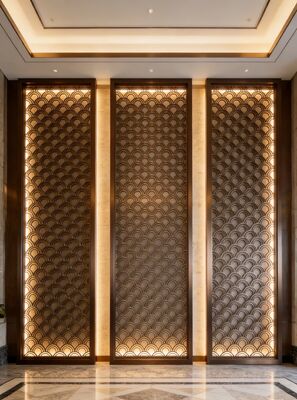 अच्छा दाम चीनी ज़ेन शैली स्टेनलेस स्टील ध्यान अंतरिक्ष विभाजक ऑनलाइन