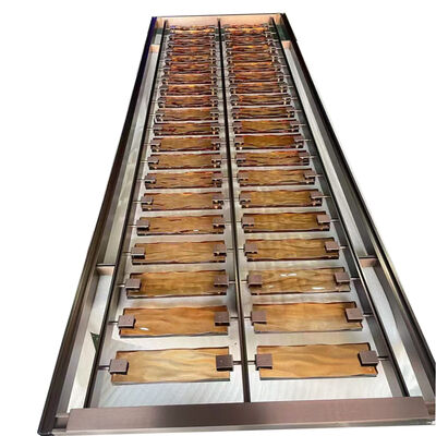 अच्छा दाम रेस्तरां होटल लिविंग रूम सजावट के लिए ब्राउन ग्लास के साथ लक्जरी प्राचीन कांस्य ब्रश स्टेनलेस स्टील स्क्रीन विभाजन ऑनलाइन