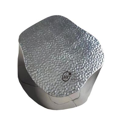 स्लिवर मिरर हथौड़ा/इम्बोस्ड स्टेनलेस स्टील क्लाउड नेस्टिंग कॉफी टेबल सेट आधुनिक लक्जरी लिविंग रूम फर्नीचर