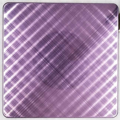 Grade 304 Cross Hairline Rose Red Color Stainless Steel Sheet Wall Decoration